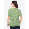 Jessica London Women's Plus Size Stretch Cotton Square Neck Tee - 3 of 4