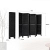 Gulches 66 Inch Black Partitions and Room Dividers (6 - Piece), Solid Black Design - 4 of 4