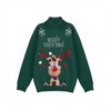 Clearlove Girls Christmas Turtleneck Sweaters, Kids Long Sleeve Chunky Knit Pullover, Winter Xmas Warm Cute Funny Jumper Tops - 2 of 4