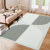 Modern Geometric Rug Soft Washable Non-Slip Low Pile Carpet Indoor for Living Room Dining Room Bedroom - 3 of 4