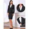 INSPIRE CHIC Women's 2 Pieces Business Long Sleeve Notched Lapel Double Breast with Pockets and Formal Skirt Suit - 2 of 4
