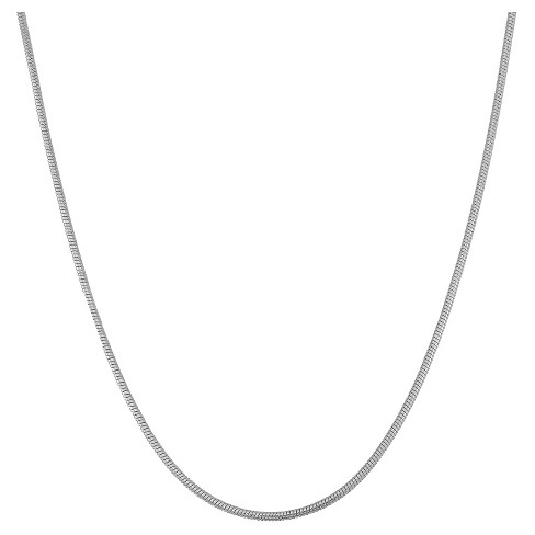 Tiara Sterling Silver 16 Round Snake Chain Necklace