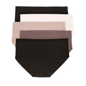Felina Women's Organic Cotton Thong Underwear, 6-pack (pale Orchid, Small)  : Target