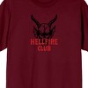 Stranger Things Hellfire Club Fiery Logo Adult Maroon Crew Neck Short Sleeve T-shirt - 2 of 4