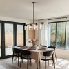 YANSUN 4-Light Matte Black Modern Island Chandelier Fixture with Clear Glass Shades - 4 of 4