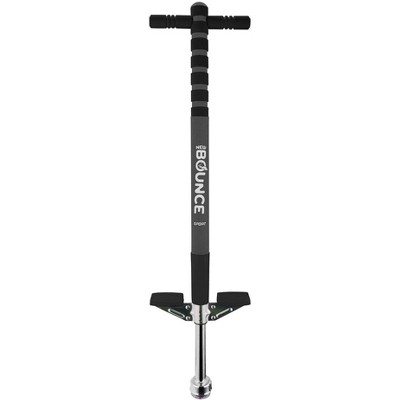 New Bounce Pogo Stick Easy Grip Sport edition, Ages 5-9 - 40 to 80 Lbs -  Black and Charcoal