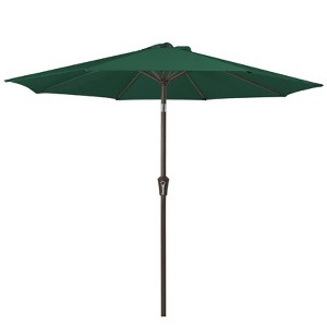 Hyleory 9'  Sunbrella with 8 ribs,Hyleory Tilt Market Patio Umbrella with Oval Ribs Iron Pole, Sturdy and Adjustable - 1 of 4