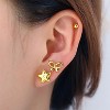 Gold-Tone Multi-Style Earring Set (Studs: Ball, Bow, Star with Cubic Zirconia), Versatile Jewelry for Women, Daily & Styling Occasions - 2 of 4