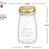 Bormioli Rocco Quattro Stagioni 6‑Piece Glass Bottle Set - Storage Jars with Lids - Airtight Twist Cap Containers - BPA-Free Italian Glass - 2 of 4