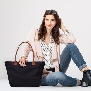 FATMOON Shoulder Tote Bag for Women, Nylon Top-Handle Purse, Foldable Weekend Hobo Handbag - 1 of 4