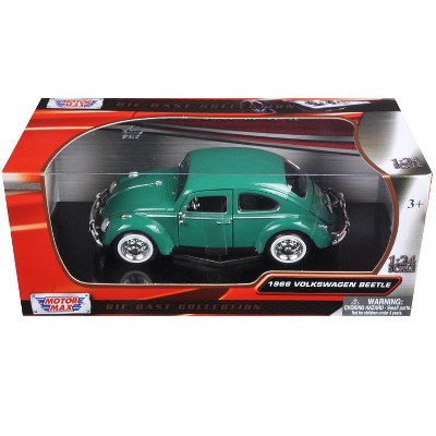 1966 Volkswagen Beetle Green 1/24 Diecast Model Car by Motormax
