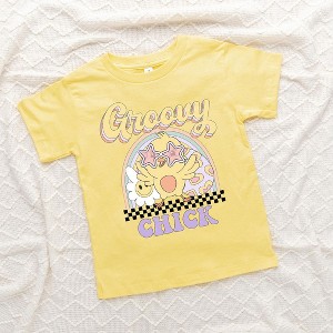 The Juniper Shop Groovy Easter Chick Toddler Short Sleeve Tee - 1 of 2