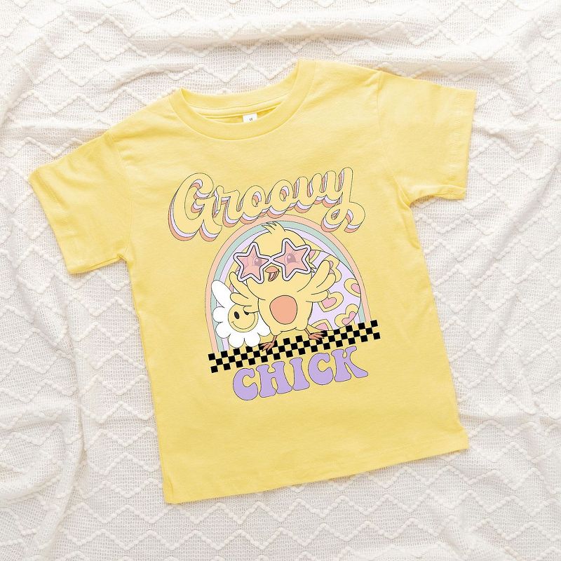 The Juniper Shop Groovy Easter Chick Toddler Short Sleeve Tee, 1 of 3