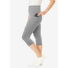 Woman Within Plus Size Petite Pocket Capri Legging - 4 of 4