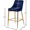 Meridian Furniture,Karina Navy Velvet Stool, Set of 2 - 4 of 4