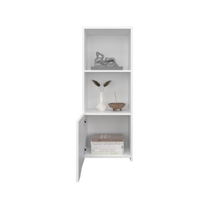 SEVOBAL Bathroom Storage Cabinets 43 Inch Tall Wall Cabinets with One Door and Two Open Shelves for Organization, White, 44"*16"*3" - 1 of 4