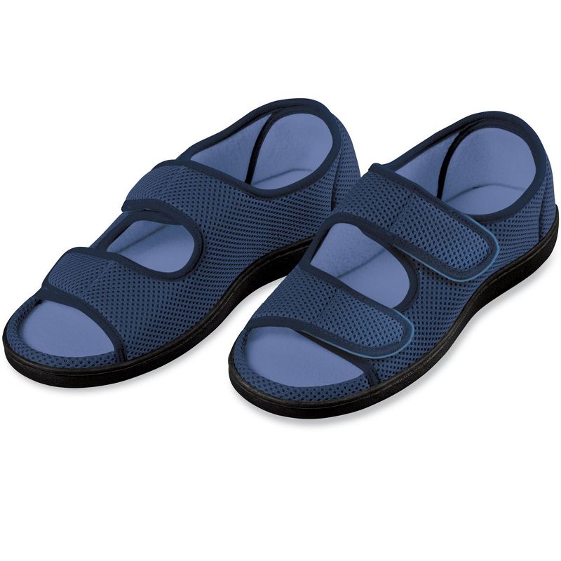 Collections Etc Mesh Double Velcro Slippers, 1 of 4