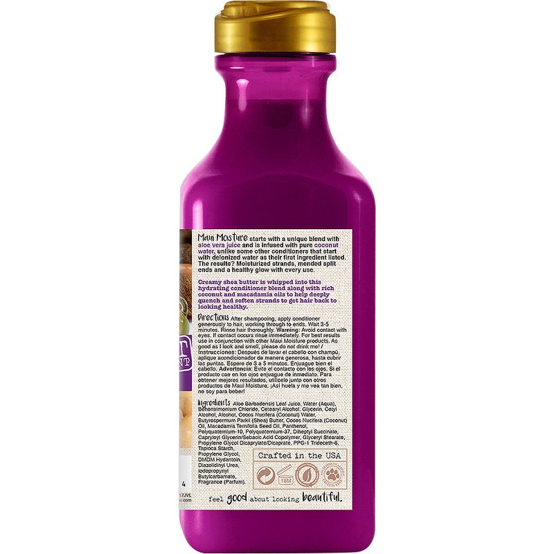 Maui Moisture Heal &#38; Hydrate + Shea Butter Conditioner to Repair &#38; Deeply Moisturize Tight Curly Hair - 13 fl oz, 3 of 14
