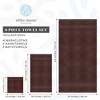 White Classic Luxury 100% Cotton 8 Piece Towel Set - 4x Washcloths, 2x Hand, and 2x Bath Towels - 3 of 4