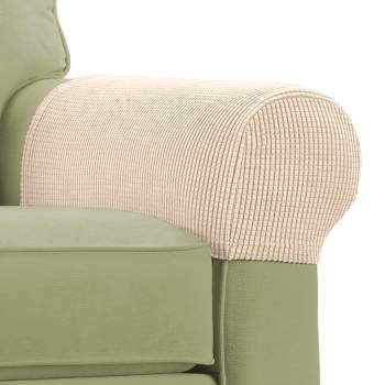 Collections Etc Harrington Textured Stretch Arm Rest Covers