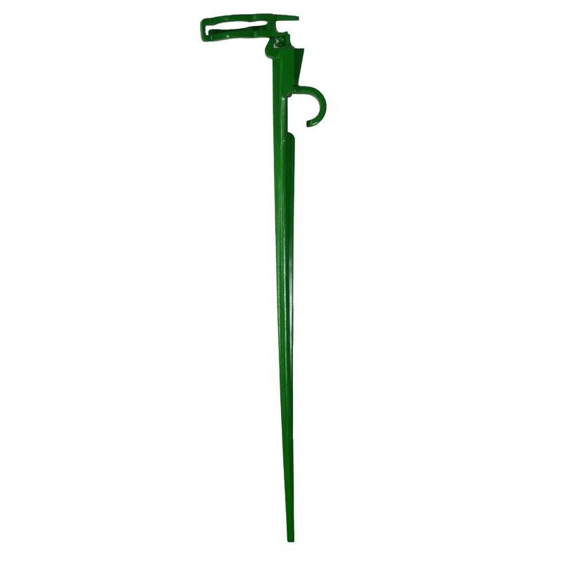 Northlight Set of 100 Green 2-in-1 Christmas Decorations Tie Down and Light Stakes- 7.5", 1 of 5