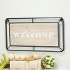 VIP Wood 20 in. Brown Welcome Sign with Wire Grid Frame - 3 of 4