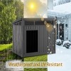 SEVOBAL Pet Crates and Houses All-Weather Dog House with Removable Floor, Indoor Outdoor Use, Medium to Large Dogs, Black, 32.2"*25.12"*24.13" - 4 of 4
