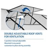 Mini Greenhouse, Greenhouses For Outdoors With Adjustable Roof, Galvanized Base, Sliding Door, Drainage System, Aluminum Frame Outdoor Greenhouse - 4 of 4