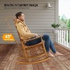 VINGLI Wooden Rocking Chair Outdoor, Relaxing Rocker Solid Wood High Back Seat Reclining Seat for Patio - 4 of 4