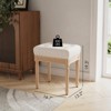 Bencmate Accent Chairs, Vanity Chair Ottoman Foot Rest, Makeup Vanity Stool for Makeup Room, Foot Stool for Living Room, White, 13"*17.3"*18" - 2 of 4