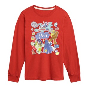 Boys' - Star Wars - Easter Sticker Long Sleeve Graphic T-Shirt - 1 of 4