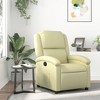 vidaXL Cream Recliner Chair - Wingback Armchair for Home Theater with Side Pocket, Wooden/Metal Frame, Manual Recline Function, 100% Real Leather - 2 of 4