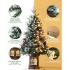 3Ft Prelit Artificial Christmas Tree with 78 Warm LED Imitation Fiber Optic Light, 8 Mode, Decor for Home - 3 of 4