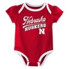 NCAA Nebraska Cornhuskers Infant Girls' 3pk Bodysuit - 4 of 4