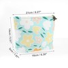 Unique Bargains Women Sunflower Cosmetic Bag Green 1 Pc - 2 of 3