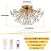 6-Light Flush Mount Ceiling Light with G9 Bulb Sockets, Large 19.7" Modern Flower Design for Bedroom, Living Room, Kitchen – The Pop Home - 3 of 4