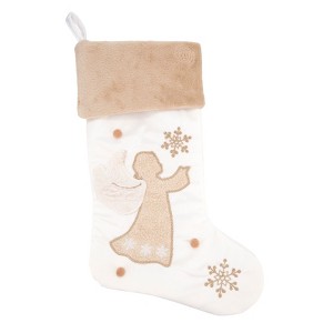 Saro Lifestyle Heavenly Elegance Angel Stocking, 20", Off-White - 1 of 3