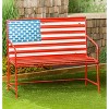 American Flag Corrugated Metal Bench - 2 of 3
