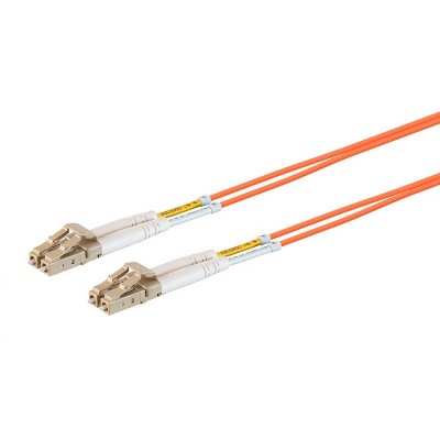 Monoprice OM1 Fiber Optic Cable - 3 Meter - Orange | LC/UPC-LC/UPC, Multi Mode, Duplex, 62.5/125 Type, 2.0mm, PVC