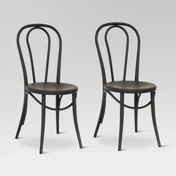 Set of 2 Emery Metal Bistro Chair Matte Black - Threshold™