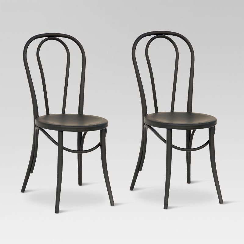 Set of 2 Emery Metal Bistro Chair Matte Black - Threshold&#8482;, 1 of 18