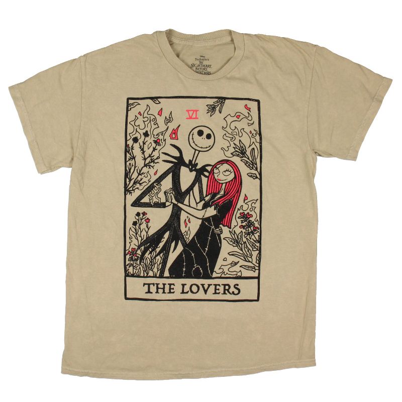 The Nightmare Before Christmas Adult Shirt The Lovers Tarot Card T-Shirt, 1 of 4