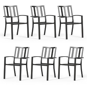 Captiva Designs Outdoor Patio Dining Chairs with Powder-coated Steel Frame - 1 of 4