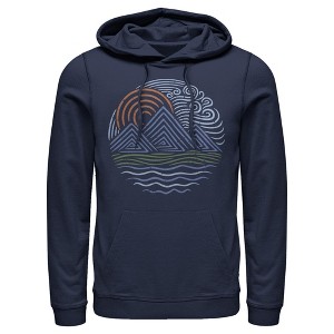 Men's Lost Gods Outdoor Lines Waves Pull Over Hoodie - 1 of 4