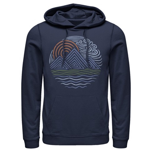 Men's Lost Gods Outdoor Lines Waves Pull Over Hoodie - image 1 of 4