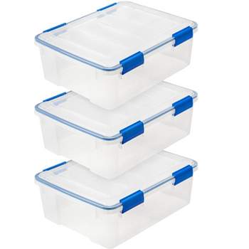 IRIS USA WEATHERPRO Plastic Storage Box with Durable Lid and Seal and Secure Latching Buckles
