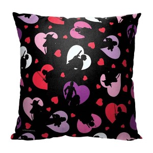 Disney Star Wars Heart Pattern Throw Pillow 18x18 Inches - 1 of 2