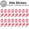 Big Dot of Happiness Conversation Hearts - Valentine's Day Party Favor Kids Stickers - 16 Sheets - 256 Stickers - 2 of 4