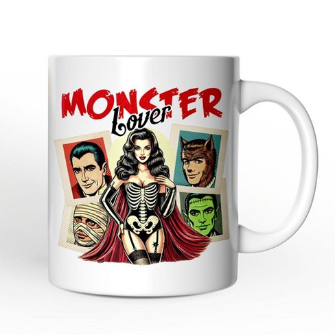 Monster Lover Halloween Mug, Horror Characters Retro Gift for Women (Non-Custom Only)| OrnamentallyYou - image 1 of 4