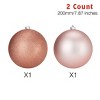 Every Day is Christmas 2ct 20cm/7.9" Christmas Ornaments, Shatterproof Christmas Tree Ornaments Set, Christmas Balls Decoration - 3 of 4